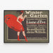 Plakat Vintage Vinterhave - Liane d'Eve, decemberattraktion — indrammet kunstværk på væggen