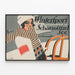 Plakat Vintage Wintersport Saarow - Vægdekoration vinter — indrammet kunstværk på væggen