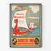 Vintage plakat med vikingskibe Burmeister i Wain