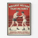 Vintage plakat med bokse Wolgast-Nelson kampbilleder