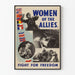 Vintage Kvinderne af Allierede vægplakat - Historisk dekoration