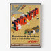 Vintage Kvinde Arbejde Krig Mandskab Plakat