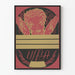 Vintage WPA plakat med kvinde med blomster og hvede