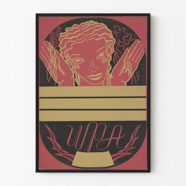 wpa-poster-design-showing-the-head-and-hands-of-a-woman-holding-flowers-and-wheat