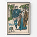 Vintage Yale dekorativ plakat med par og mops