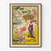 Vintage plakat Yedda Ballet traditionelt japansk dekoration