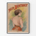 Vintage plakat af Yette Bertholy med kvindeligt portræt
