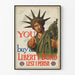 Vintage plakat af Frihedsstatue - Køb en Frihedsobligation