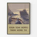 Marine Vintage Plakat Deres tovbaner Deres hjemmetie