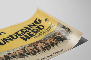 Plakat vintage The Thundering Herd - Vægdekoration western — visning af kunstværket