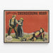 Plakat vintage The Thundering Herd af Zane Grey — indrammet kunstværk på væggen