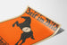 Vintage dekorativ plakat Pferd med ur på orange baggrund