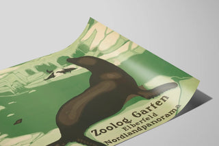Plakat Vintage Zoologischer Garten Elberfeld - Vægdekoration med dyr — visning af kunstværket