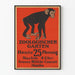 Vintage plakat Zoologischer Garten med abe på rød baggrund - Original vægdekoration