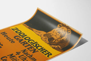 Vintage plakat Løve Zoologischer Garten Militærkoncert